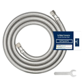 PLUMBINGMASTER 40pcs  Ice Maker Water Line Stainless Steel Braided – Flexible Refrigerator Water Supply Tube with 1/4" Quick Connect Fitting, Universal Fit